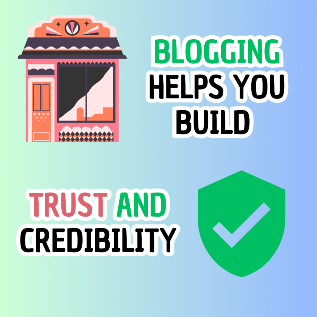 Why Blogging is important for business:  Blogging helps build trust and credibility