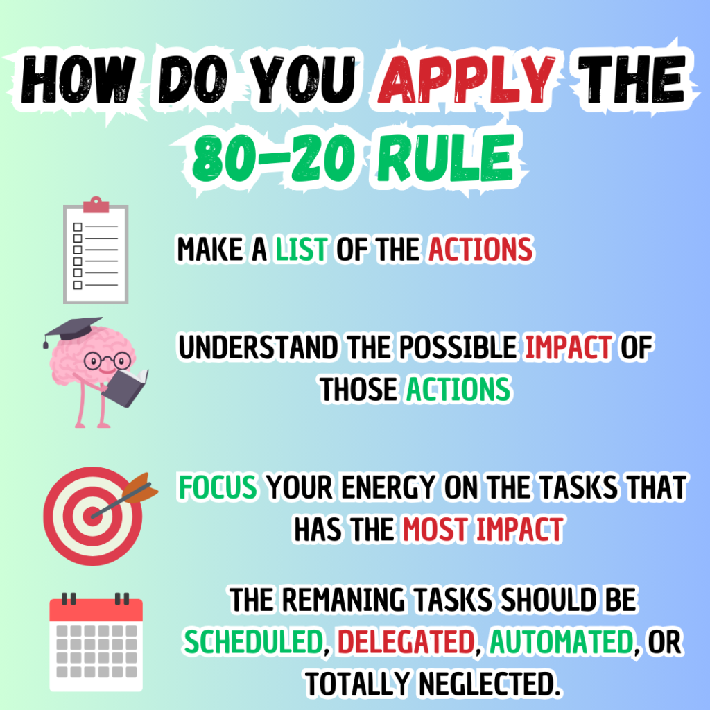 How do you apply the 80-20 rule