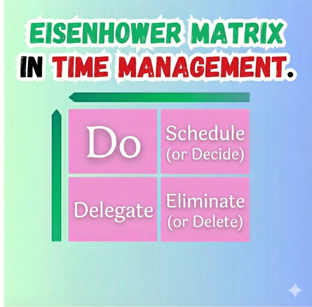 Eisenhower Matrix In Time Management.